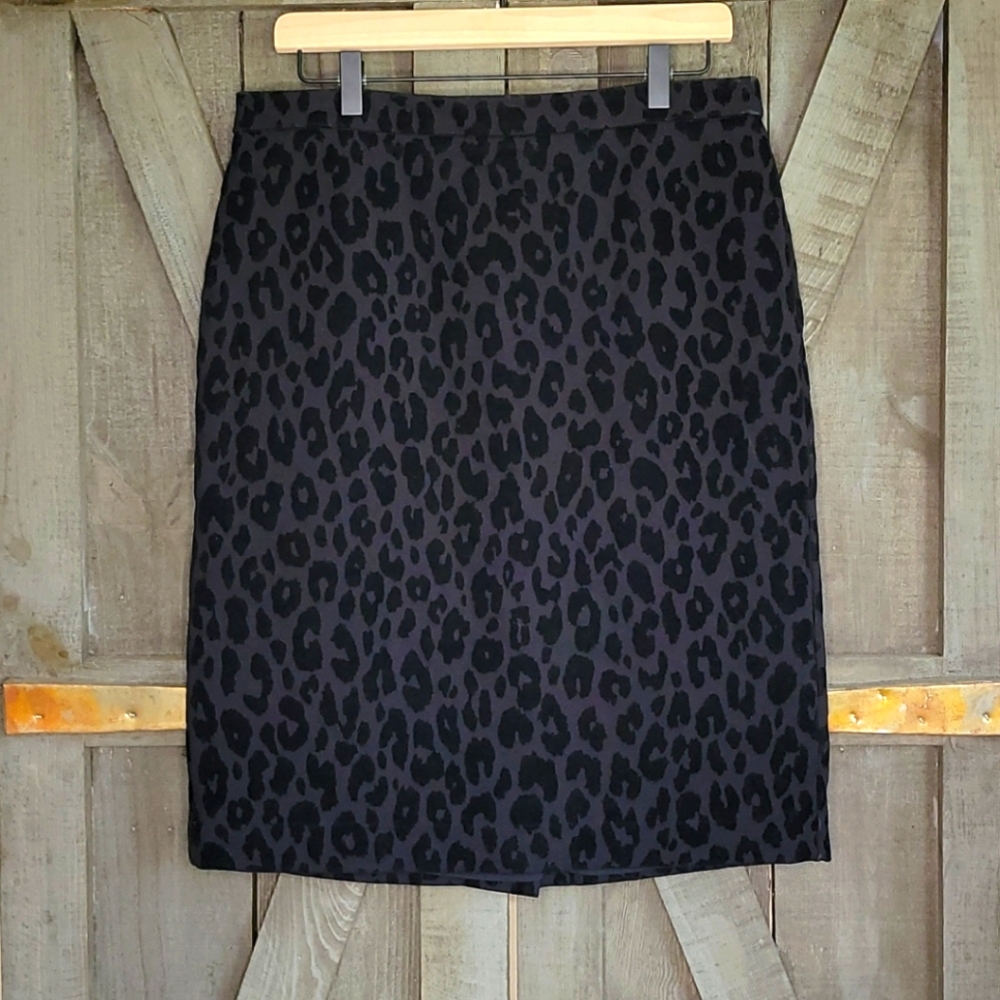 Ann Taylor Leopard “Spotted” Pencil Skirt.
